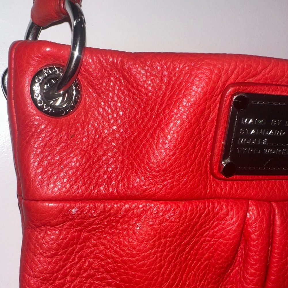 Marc by Marc Jacobs Red Leather Crossbody  Bag - Picture 6 of 11
